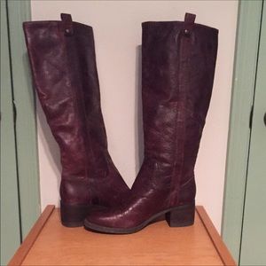 Bcbg Tall Riding Brown Leather Boots